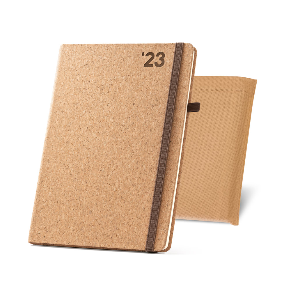 Agenda em cortiça personalizada 24 x 17 cm